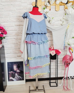 Rochie ciucuri colorați