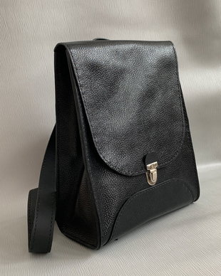 Rucsac piele, negru
