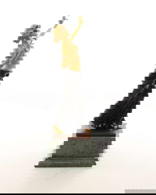 Seminud- statueta Art Deco din bronz