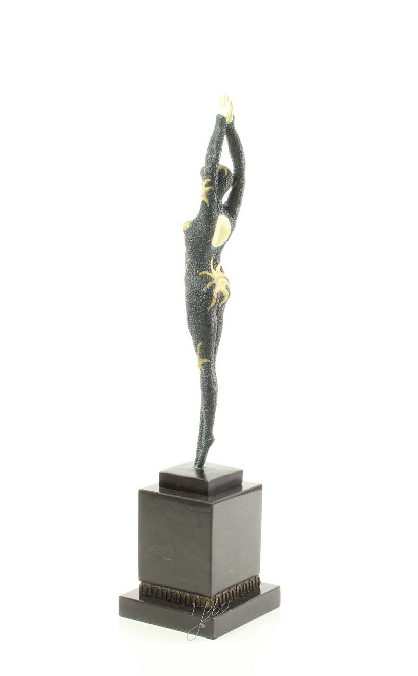 Steaua de Mare-statueta Art Deco din bronz pe un soclu de marmura
