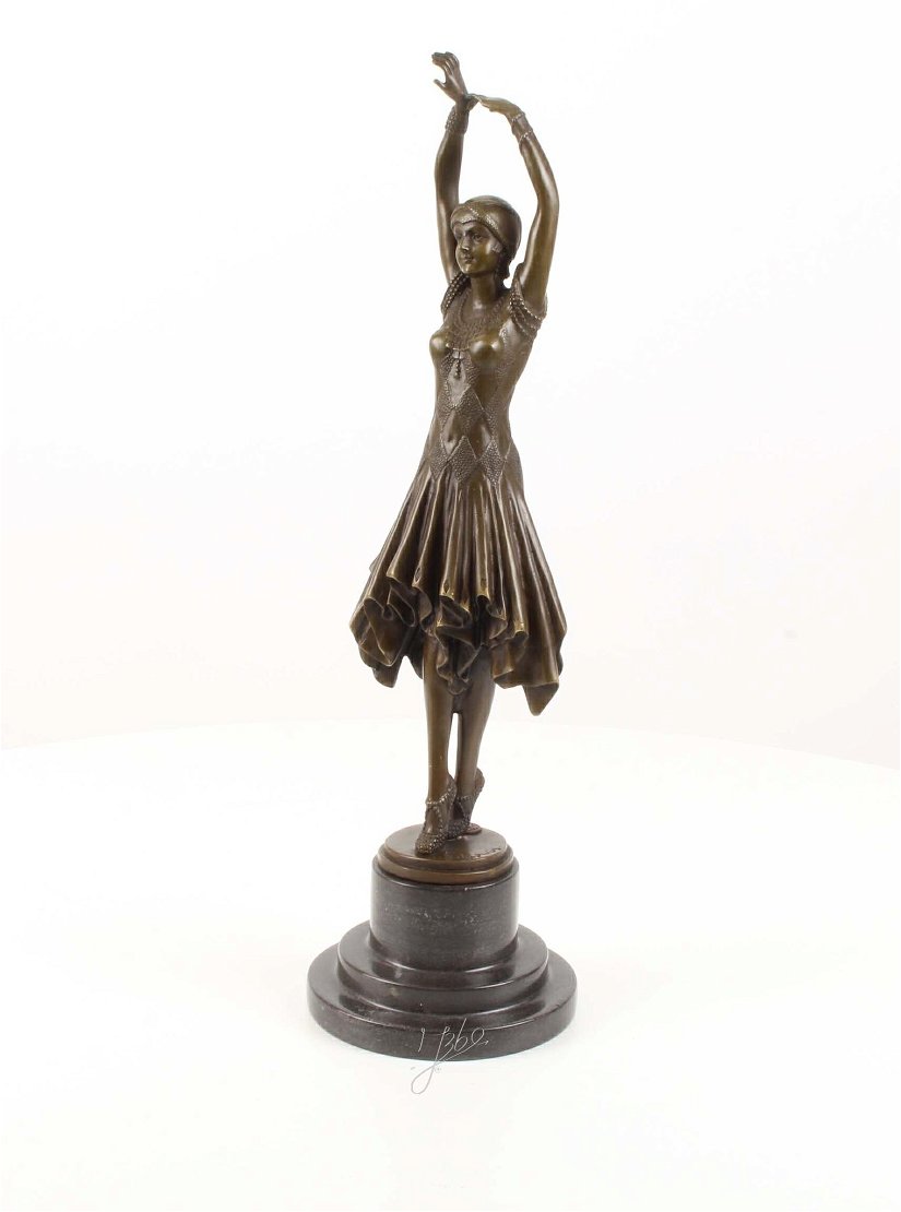 Miss Kita -statueta Art Deco din bronz