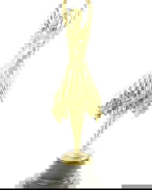 Miss Kita -statueta Art Deco din bronz