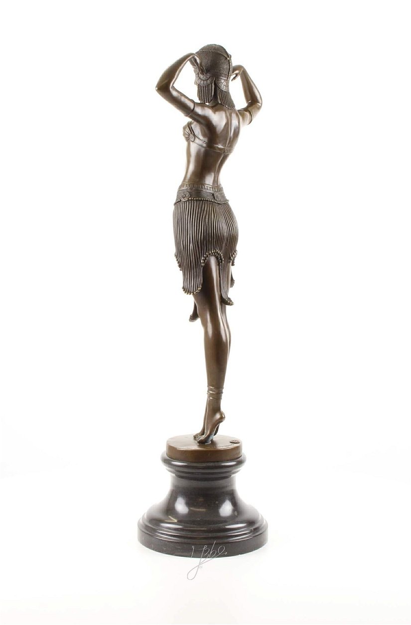 Dansatoare Scrab - statueta Art Deco din bronz