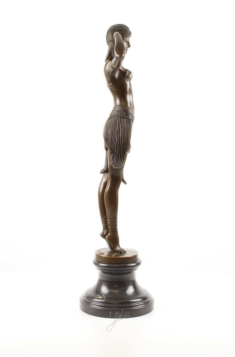 Dansatoare Scrab - statueta Art Deco din bronz