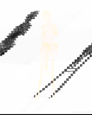 Micuta rosie- statueta Art Deco din bronz