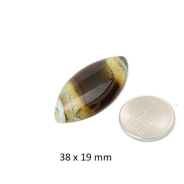 Cabochon Agata, 38 x 19 mm, B-226