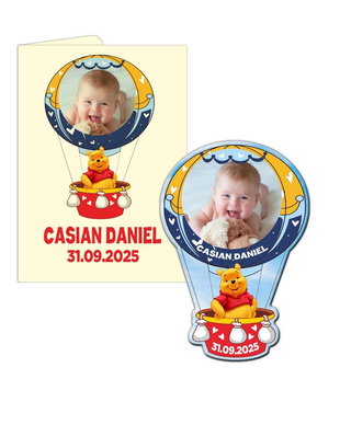 Marturii botez balon aer cald Winnie the Pooh