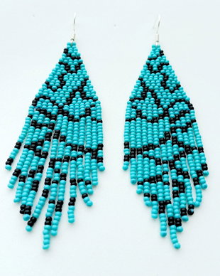Cercei marble turquoise