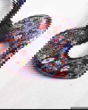 colier cu inima sticla de murano nou