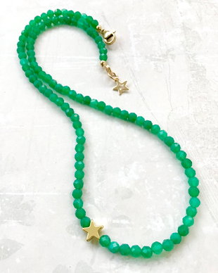Colier CHOKER onix verde