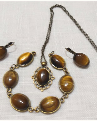 SET- OCHI DE TIGRU SI BRONZ