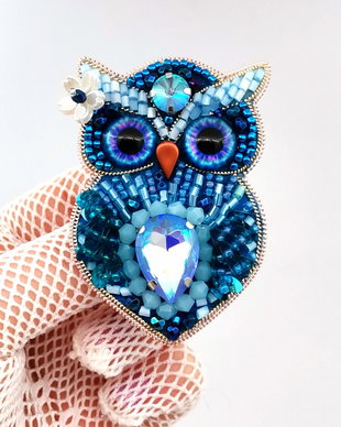 Rezervat Broșă - Romantic BLUE Owl