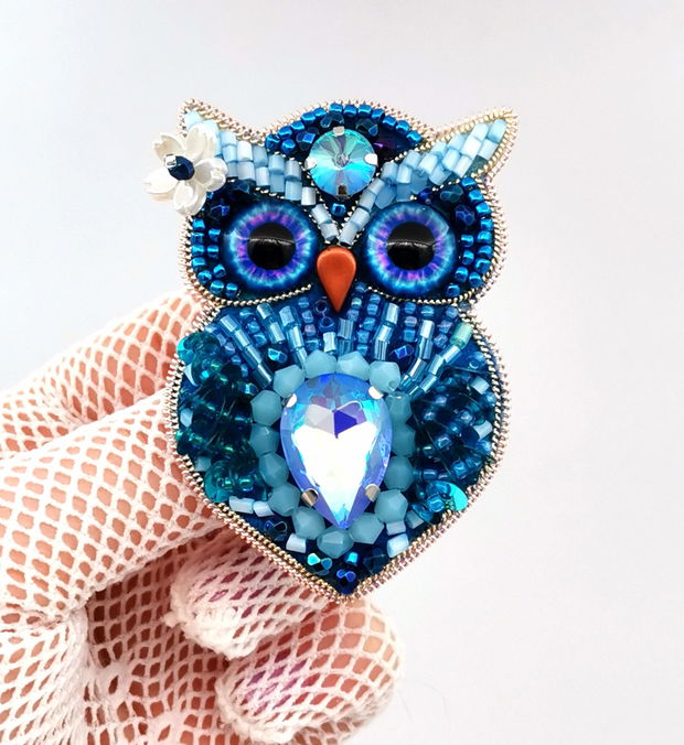 Rezervat Broșă - Romantic BLUE Owl