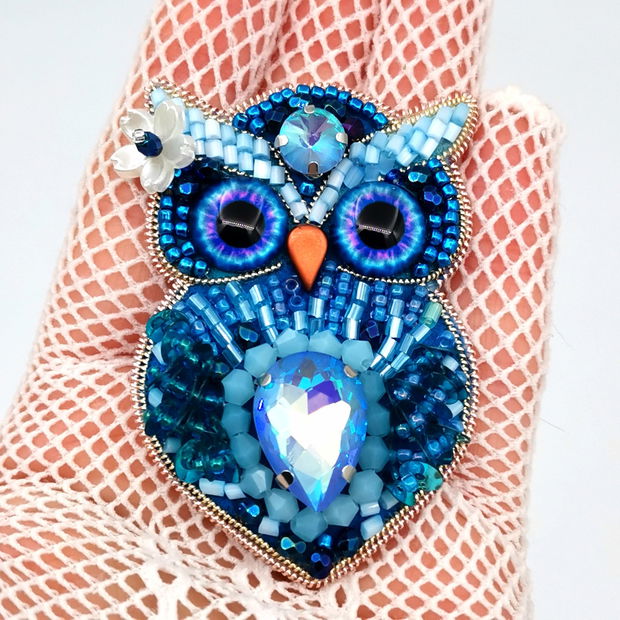 Rezervat Broșă - Romantic BLUE Owl