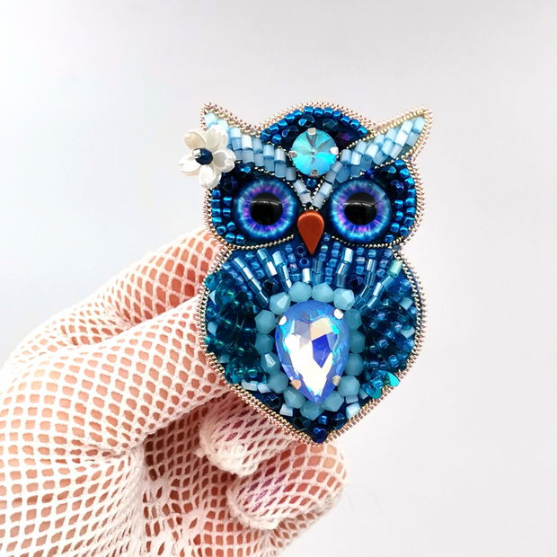 Rezervat Broșă - Romantic BLUE Owl