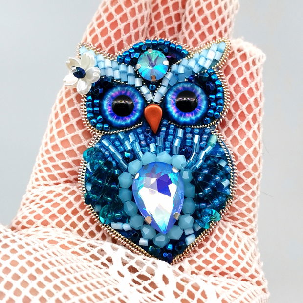 Rezervat Broșă - Romantic BLUE Owl