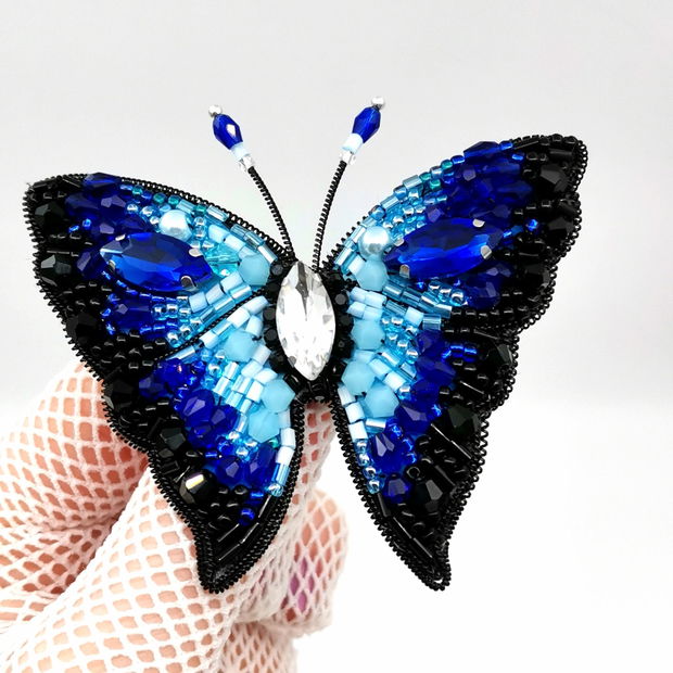 Rezervat Broșă - Fantasy Blue Butterfly