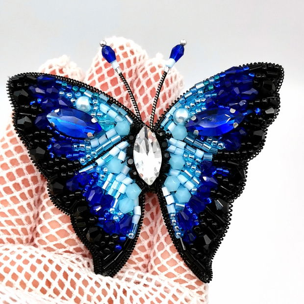 Rezervat Broșă - Fantasy Blue Butterfly