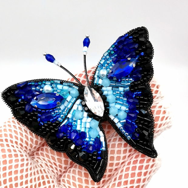 Rezervat Broșă - Fantasy Blue Butterfly