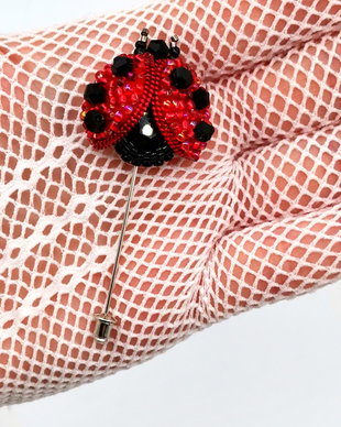 Rezervat Broșă Ac - Little Lady Bug 3D