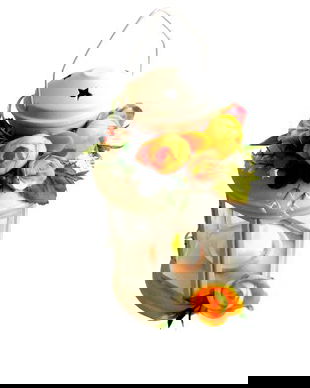 felinar decorat cu flori 42635