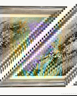 Tablou " Flori de Iris"・Pictura cu flori・Flori în arta modernă・Pictură abstractă cu flori