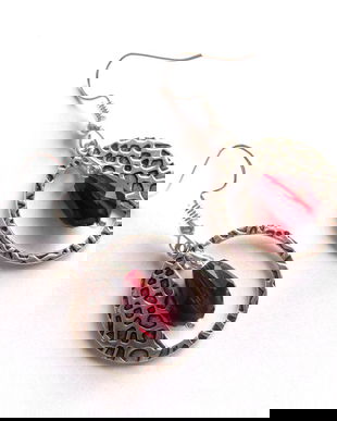 cercei cristale rosii 42589