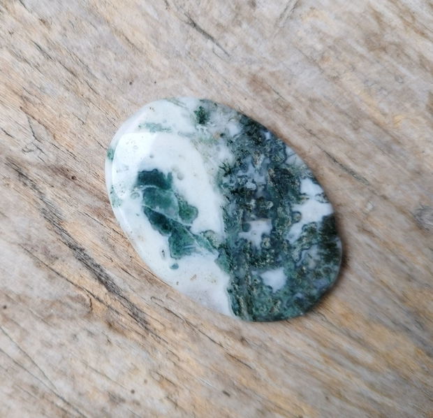 Cabochon agata moss, 40x29 mm