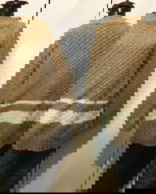 PULOVER UNISEX TRICOTAT MANUAL FIR LANA MARON CARAMEL