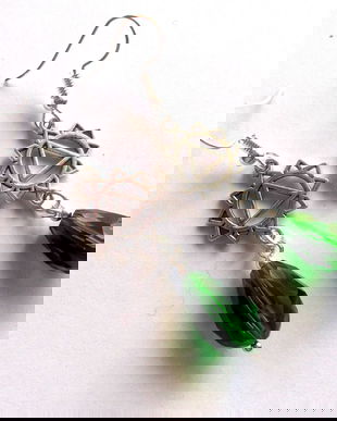 cercei cristale verzi 42590