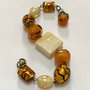 BRATARA ~HONEY CANDIES~ murano,lampwork,bronz