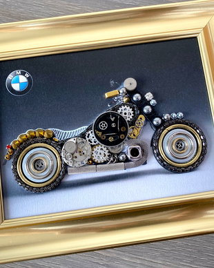 Motocicleta BMW Cod M 585-Cadouri pentru barbati-Decoratiune perete cu masina