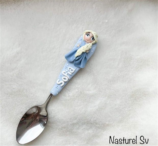 Set personalizat cana și lingură: Elsa