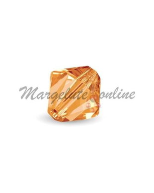 Cristale din sticla, biconice, 6 mm, maro