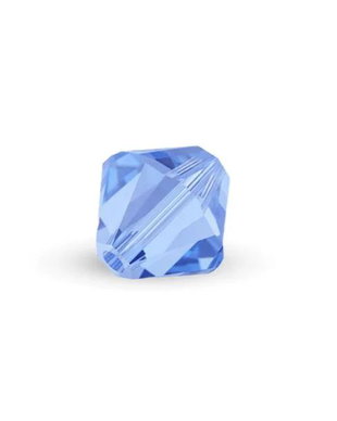 Cristale din sticla, biconice, 2x3 mm, albastre-A14