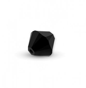 Cristale din sticla, biconice, 2.5x3 mm, negre