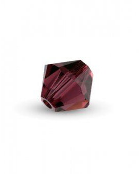 Cristale din sticla, biconice, 3x3.3 mm, purpurii