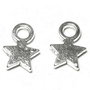 Pandantiv / charm metalic, argintiu antichizat, 11x8 mm