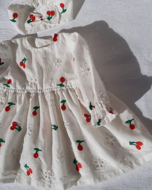 Set rochiță botez cu bentita asortata