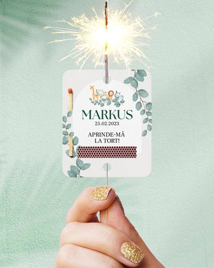 Mărturie de botez Artificii de mână tip Sparklers personalizate | Animals, Kandor Special Gifts