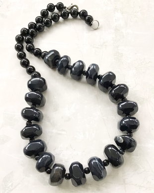 Colier agate onix negre