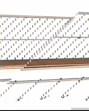 Cuier de perete din metal cu policioara