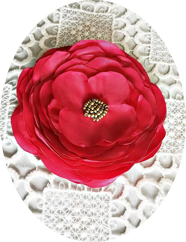 brosa floare rosu carmin 12 cm