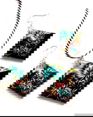 set bijuterii lemn 42604