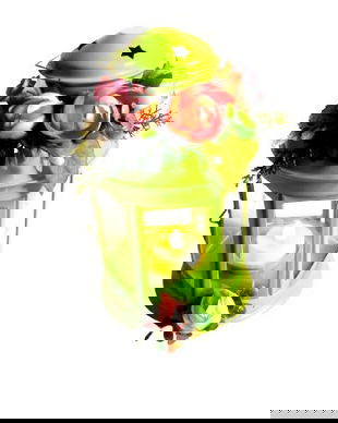 felinar decorat cu flori 42636