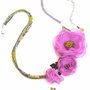 colier floral mov lila