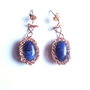 Cercei - cupru, lapis lazuli