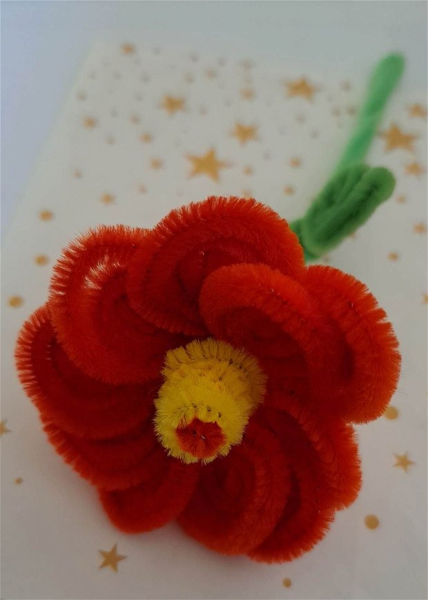 Martisoare handmade - flori plusate decorative (cod769)