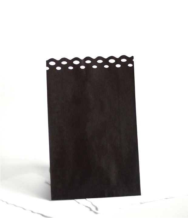 Plicuri hartie neagra cu banda decorativa  - Set 10buc ( cu burduf)