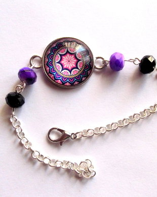 bratara sticla cu mandala 42738